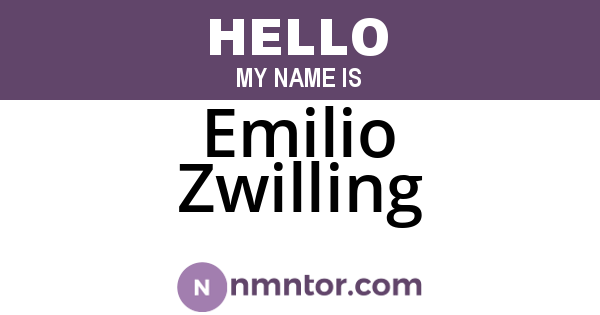 Emilio Zwilling