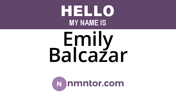 Emily Balcazar