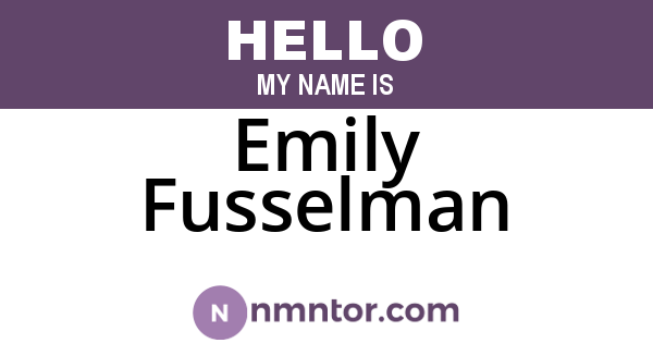 Emily Fusselman