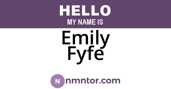 Emily Fyfe