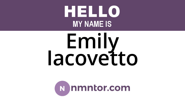 Emily Iacovetto