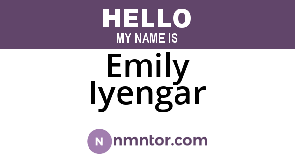 Emily Iyengar