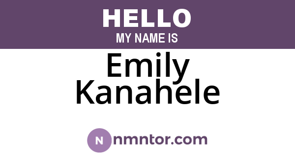 Emily Kanahele