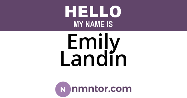 Emily Landin