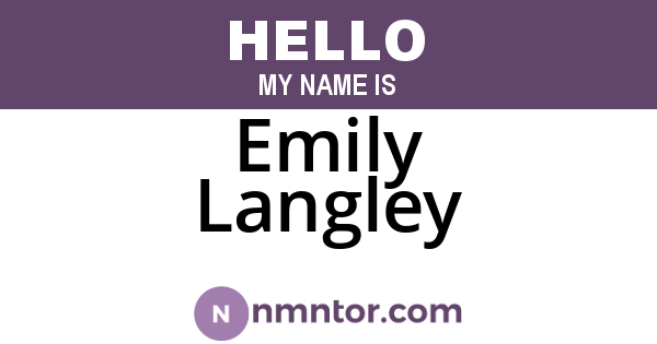 Emily Langley