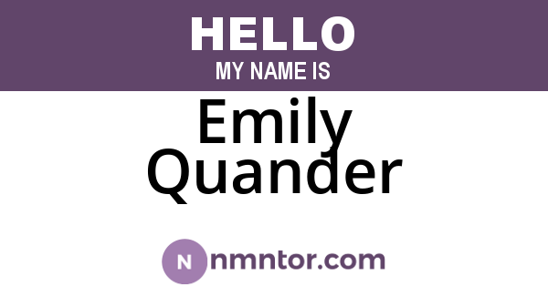 Emily Quander