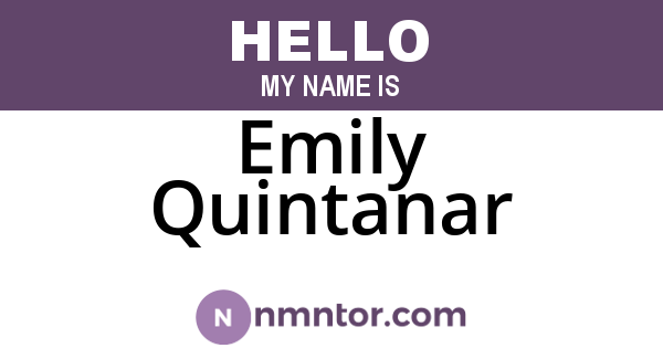 Emily Quintanar