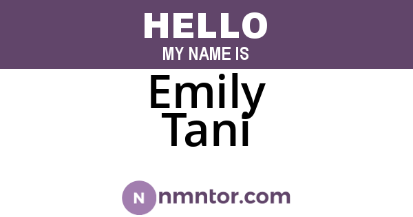 Emily Tani