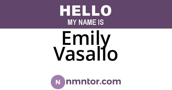 Emily Vasallo