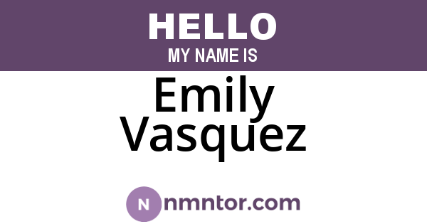 Emily Vasquez