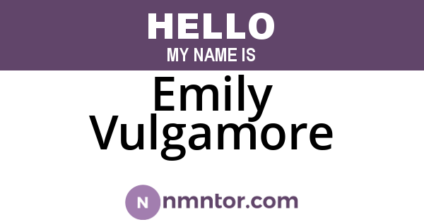 Emily Vulgamore