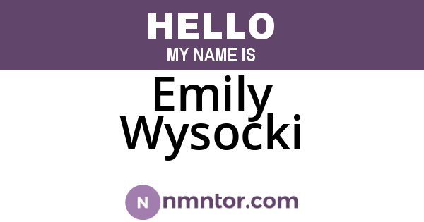 Emily Wysocki