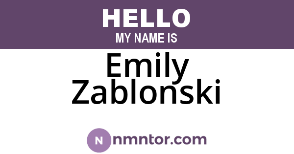 Emily Zablonski