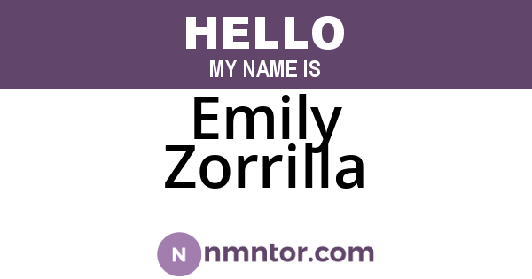 Emily Zorrilla