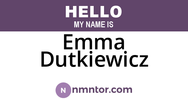 Emma Dutkiewicz