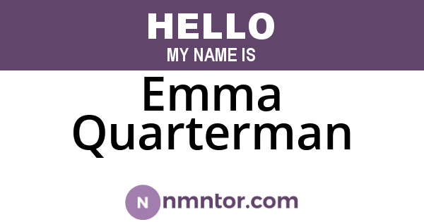 Emma Quarterman