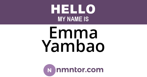 Emma Yambao