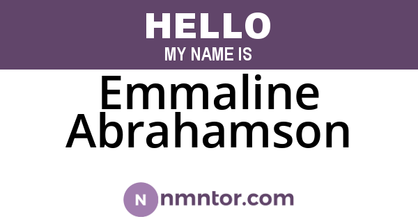 Emmaline Abrahamson