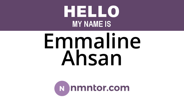 Emmaline Ahsan