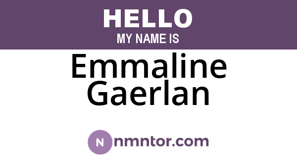 Emmaline Gaerlan