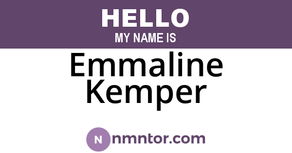 Emmaline Kemper