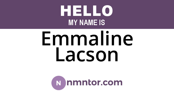 Emmaline Lacson