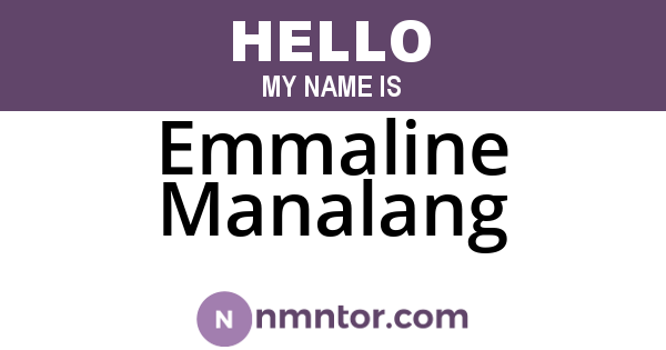 Emmaline Manalang