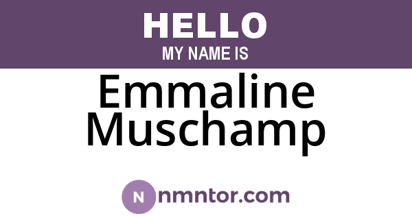 Emmaline Muschamp