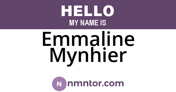 Emmaline Mynhier
