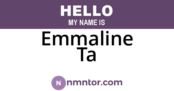 Emmaline Ta