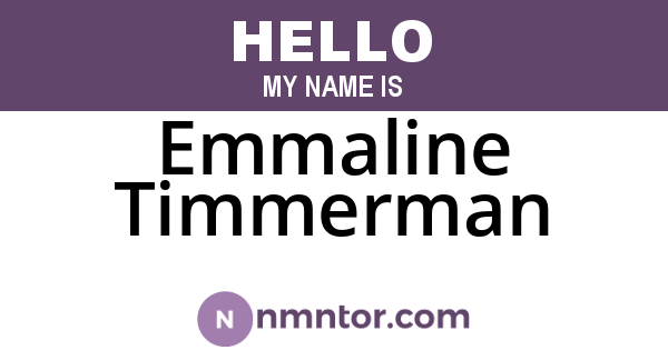 Emmaline Timmerman