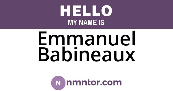 Emmanuel Babineaux