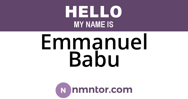 Emmanuel Babu