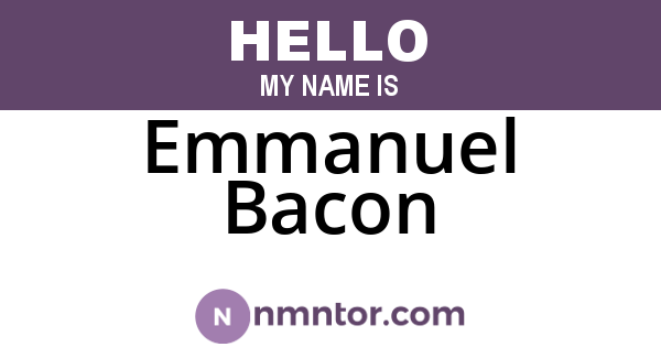 Emmanuel Bacon