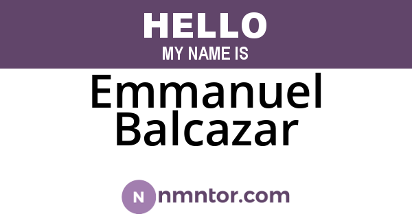 Emmanuel Balcazar