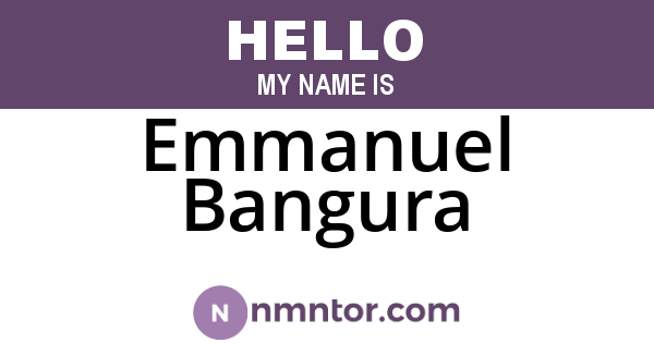 Emmanuel Bangura