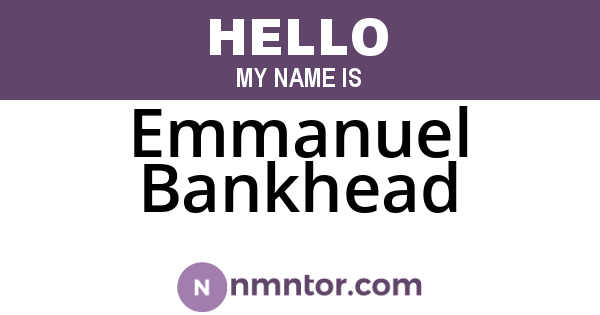 Emmanuel Bankhead
