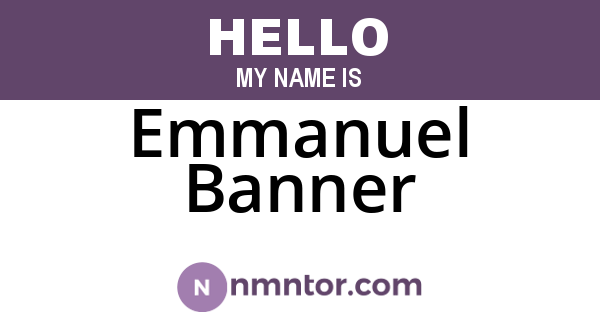 Emmanuel Banner