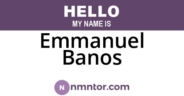 Emmanuel Banos