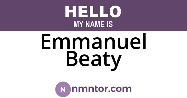 Emmanuel Beaty