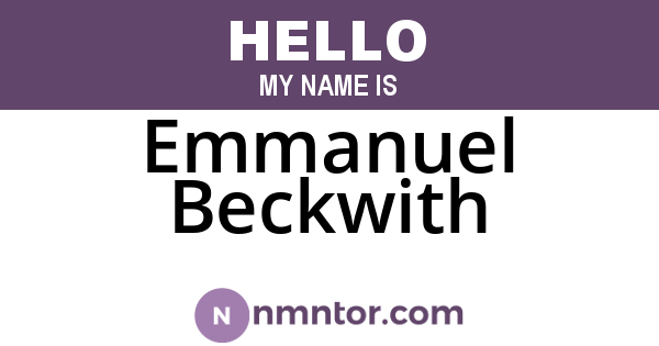Emmanuel Beckwith