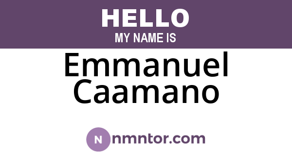 Emmanuel Caamano