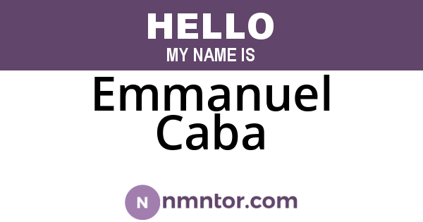 Emmanuel Caba