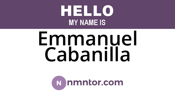 Emmanuel Cabanilla