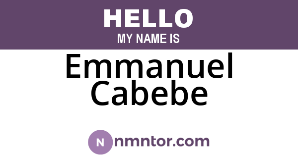 Emmanuel Cabebe