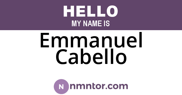 Emmanuel Cabello