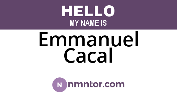 Emmanuel Cacal