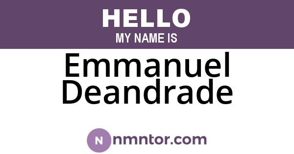 Emmanuel Deandrade