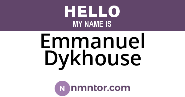 Emmanuel Dykhouse
