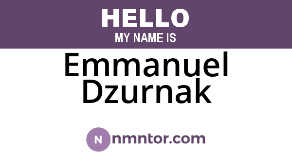 Emmanuel Dzurnak